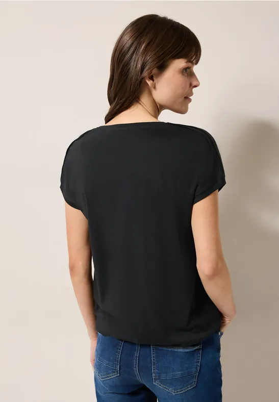 Cecil V-Shirt, mit Elastiksaum günstig online kaufen