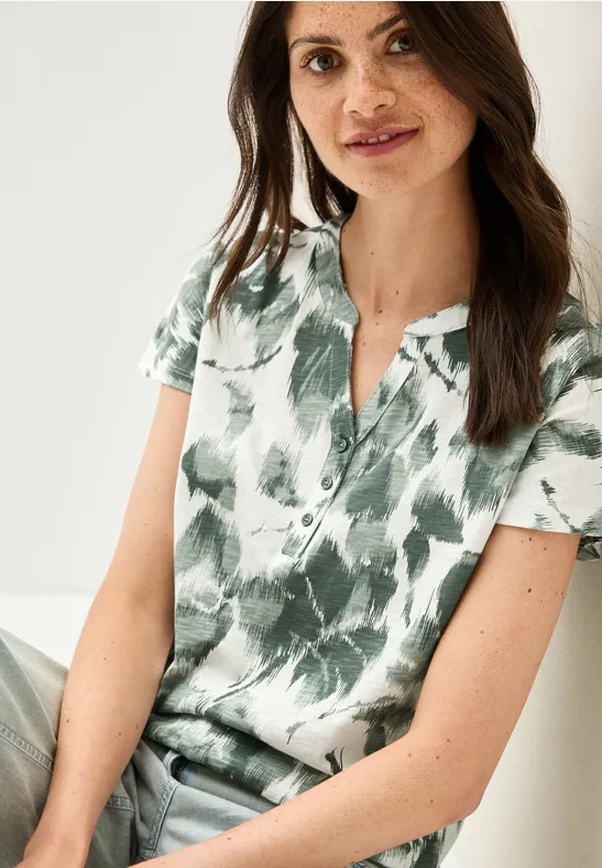 Cecil Dames Shirt in Groen, Gr: S