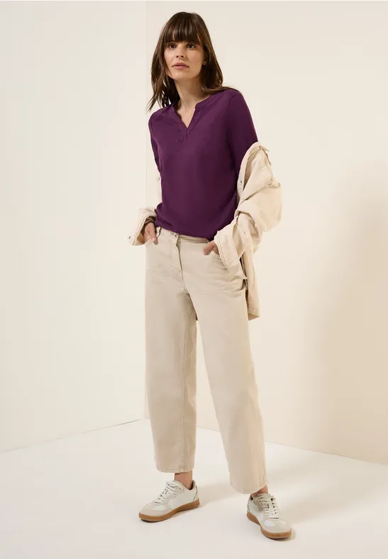 Thumbnail - Cecil Damen T-Shirt im Tunika-Look in Pink, Gr: S