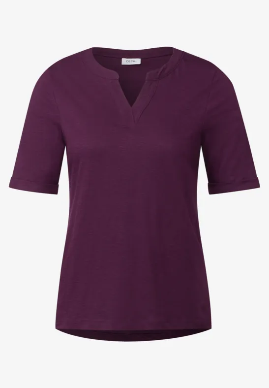 Thumbnail - Cecil Damen T-Shirt im Tunika-Look in Pink, Gr: S