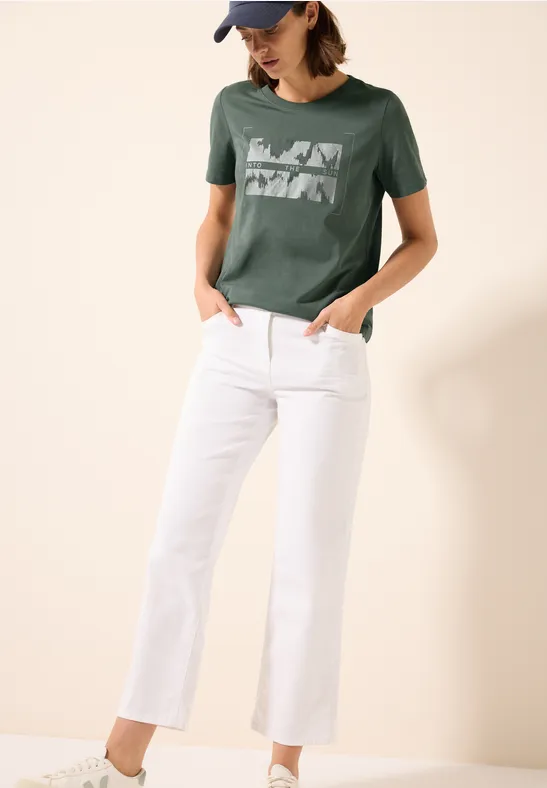 T-Shirt mit Folienprint