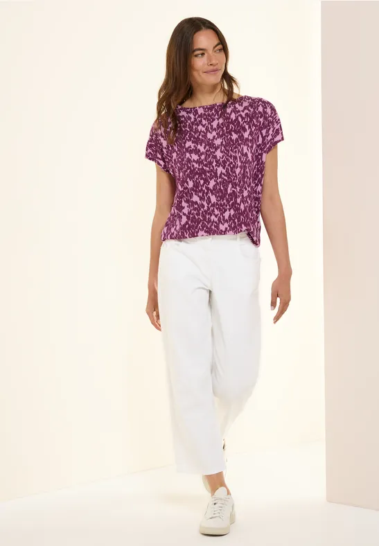 Strick-Look Shirt mit Muster günstig online kaufen