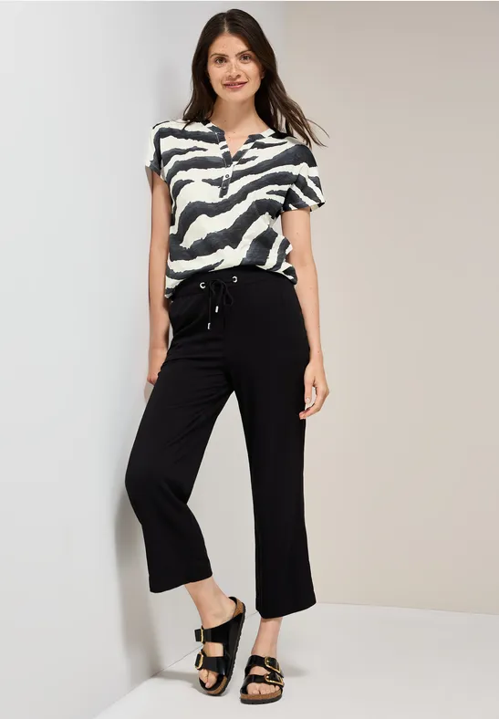 Thumbnail - Cecil Damen Print-Shirt im Tunika-Look in Grau, Gr: M