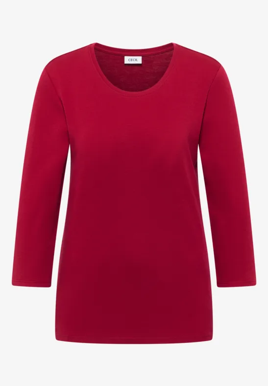 Thumbnail - Cecil Damen Basic Shirt in Rot, Gr: S