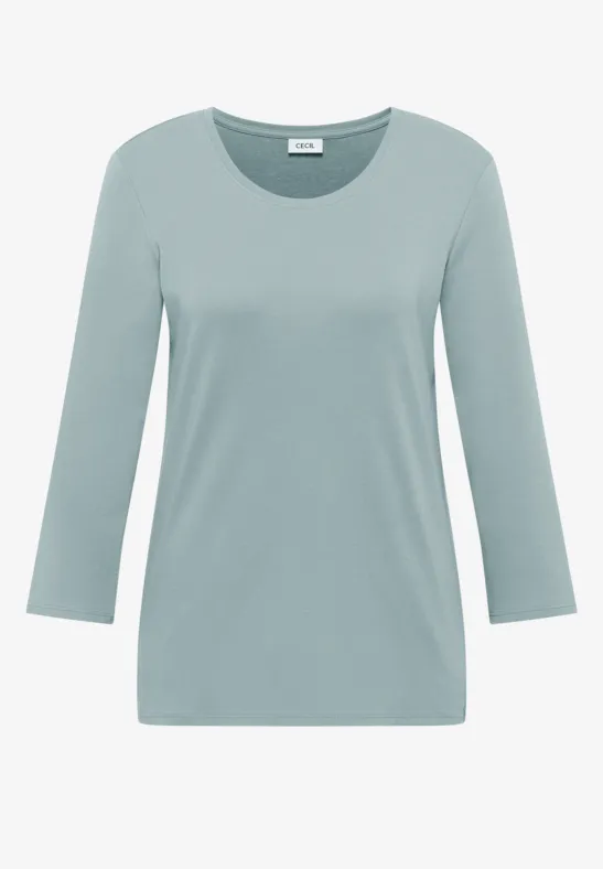Thumbnail - Cecil Damen Basic Shirt in Blau, Gr: L