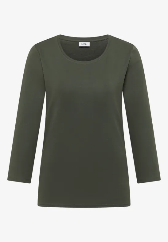 Thumbnail - Cecil Damen Basic Shirt in Grün, Gr: M