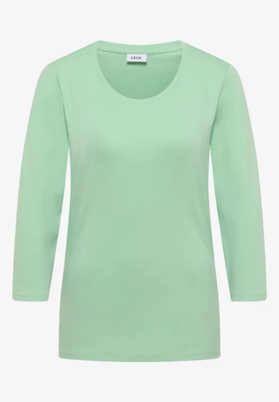 Thumbnail - Cecil Damen Basic Shirt in Grün, Gr: L