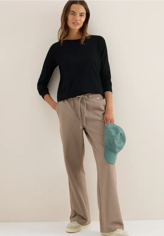 Cecil Dames Basic shirt met lange mouwen in Zwart, Gr: L