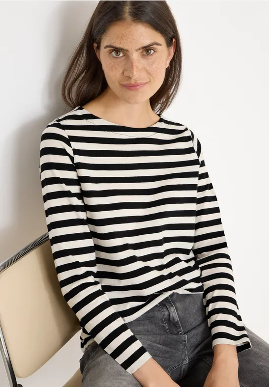 Gestreiftes Basic Shirt günstig online kaufen