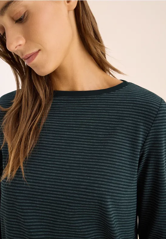 Shirt mit tonalen Streifen günstig online kaufen