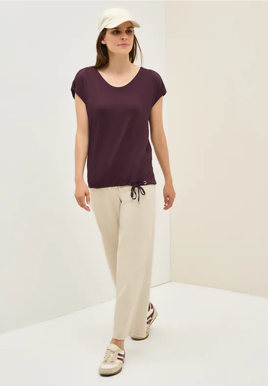 Thumbnail - Cecil Damen Shirt mit Cut-Out Details in Rot, Gr: S