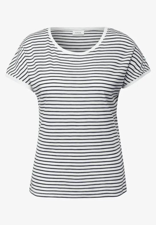 Thumbnail - Cecil Damen Gestreiftes Shirt in Blau, Gr: XL