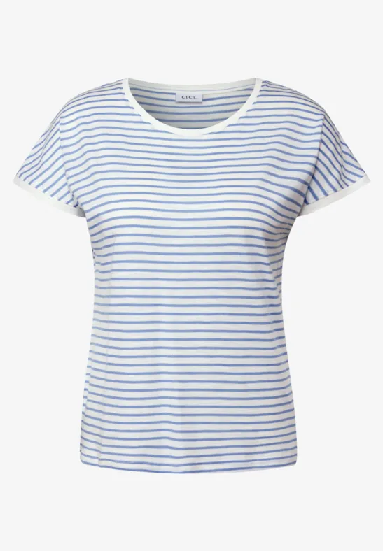 Thumbnail - Cecil Damen Gestreiftes Shirt in Blau, Gr: XL