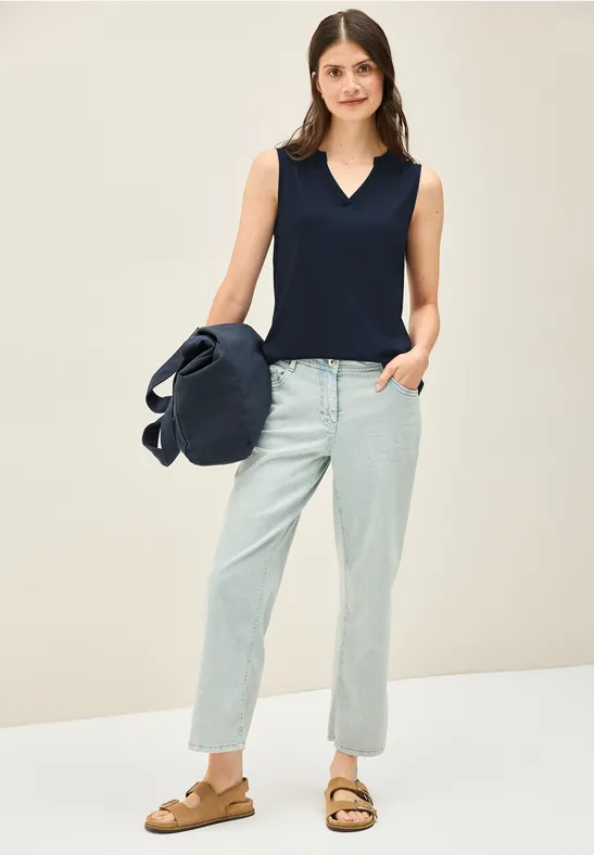 Split Neck Top
