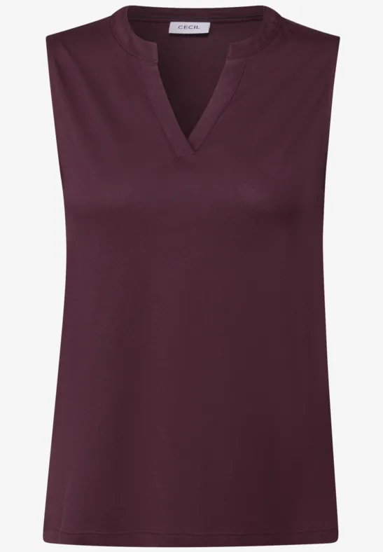 Thumbnail - Cecil Damen Split Neck Top in Rot, Gr: S