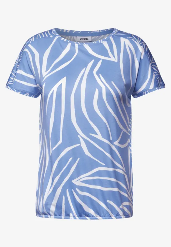 Thumbnail - Cecil Damen Print-Mix Shirt in Blau, Gr: XXL