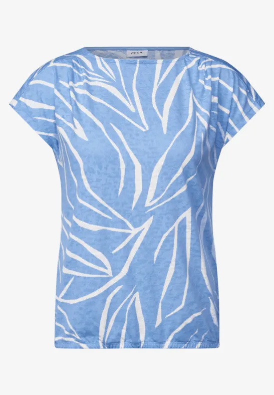 Thumbnail - Cecil Damen Shirt in Ausbrenner-Optik in Blau, Gr: L