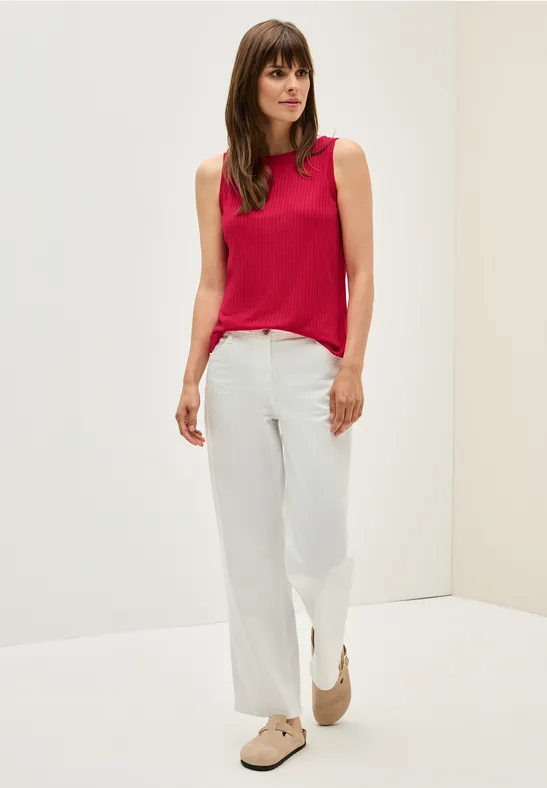Thumbnail - Cecil Damen Top mit Rippstruktur in Rot, Gr: XS