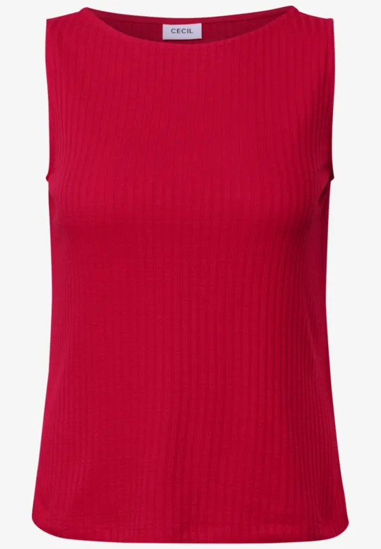 Thumbnail - Cecil Damen Top mit Rippstruktur in Rot, Gr: XS