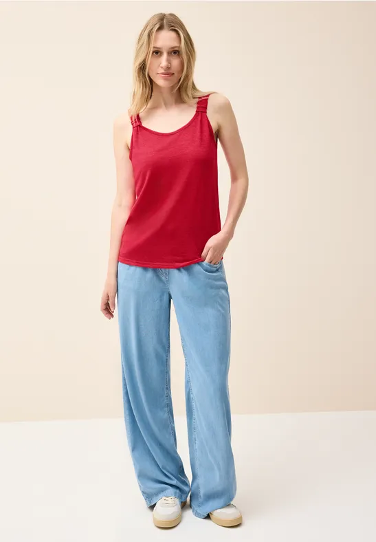 Thumbnail - Cecil Damen Top in Strick-Optik in Rot, Gr: M