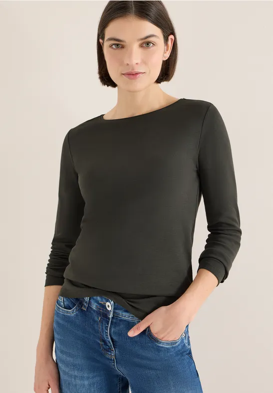 Cecil Dames Shirt met boothals in Groen, Gr: 3XL