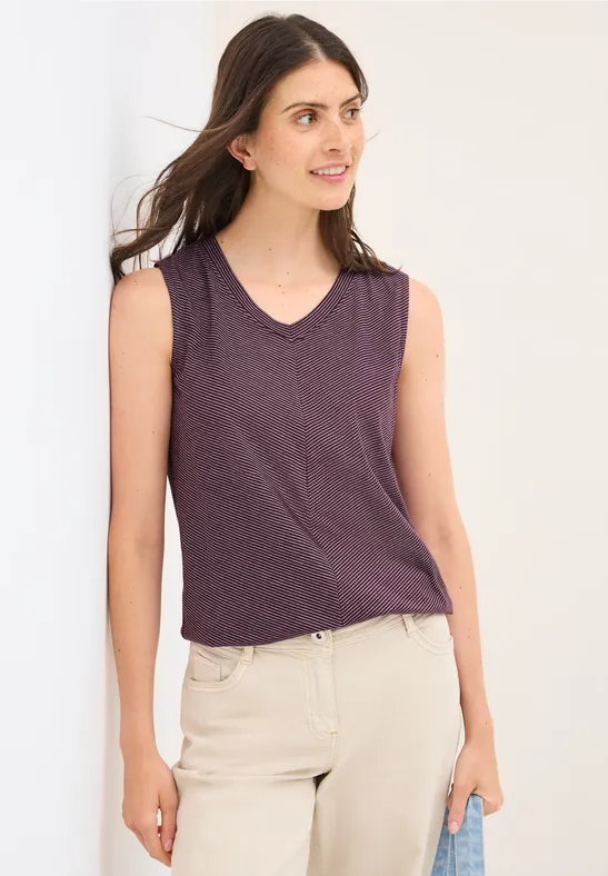 Thumbnail - Cecil Damen Gestreiftes Top in Rot, Gr: L