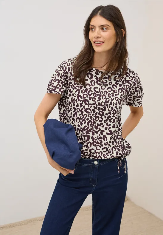Print Shirt mit Raffung günstig online kaufen