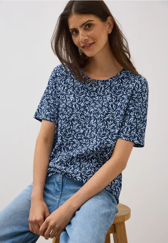 Gemustertes Basic T-Shirt günstig online kaufen