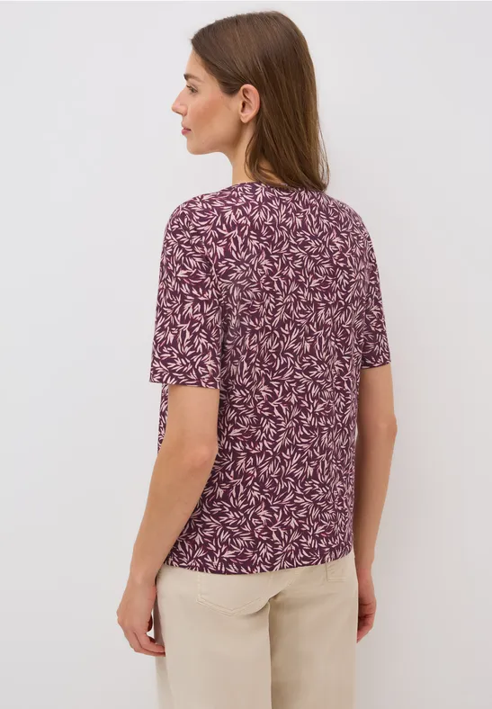 Gemustertes Basic T-Shirt günstig online kaufen