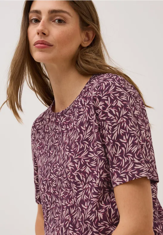 Gemustertes Basic T-Shirt günstig online kaufen