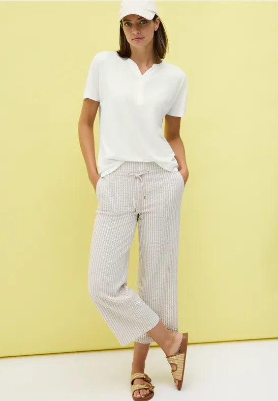 Thumbnail - Cecil Damen Lässiges Shirt im Tunika Look in Weiß, Gr: L
