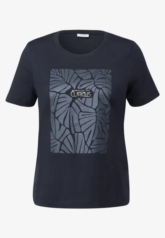 Thumbnail - Cecil Damen Shirt mit Print in Blau, Gr: M