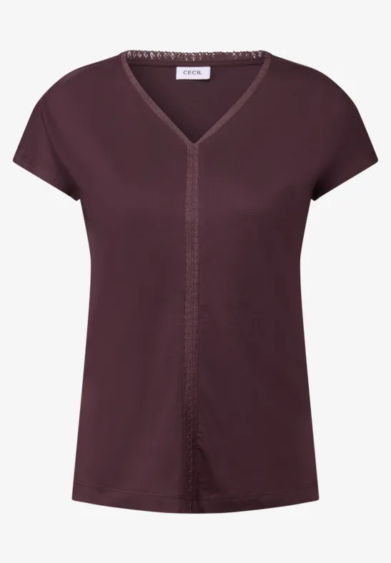 Thumbnail - Cecil Damen Shirt mit Tapedetail in Rot, Gr: M