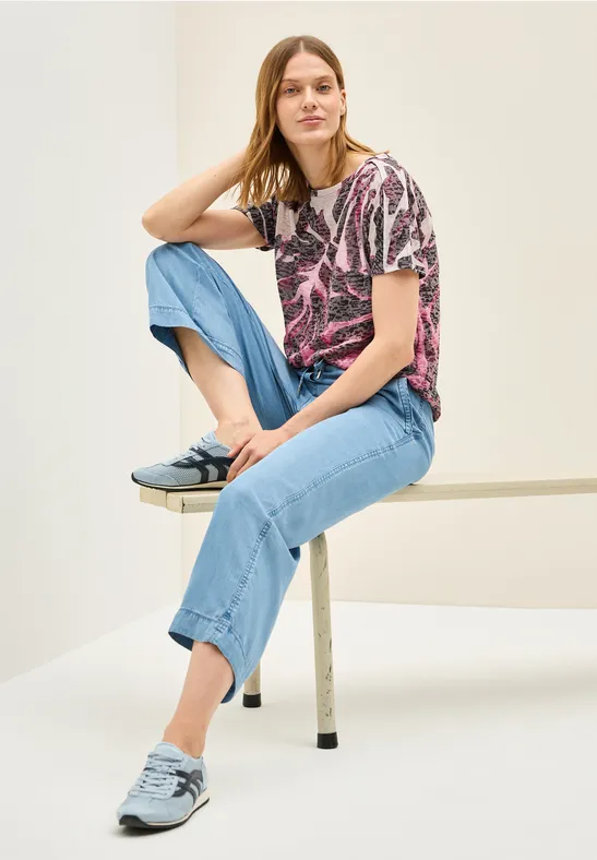 Cecil Print-Shirt, aus elastischem Materialmix günstig online kaufen