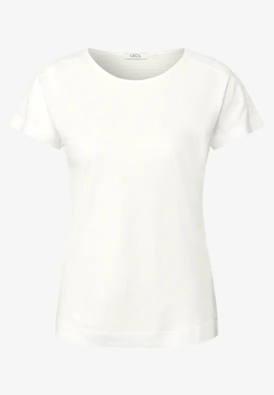 Thumbnail - Cecil Damen Shirt mit Burn-Out-Details in Weiß, Gr: XXL
