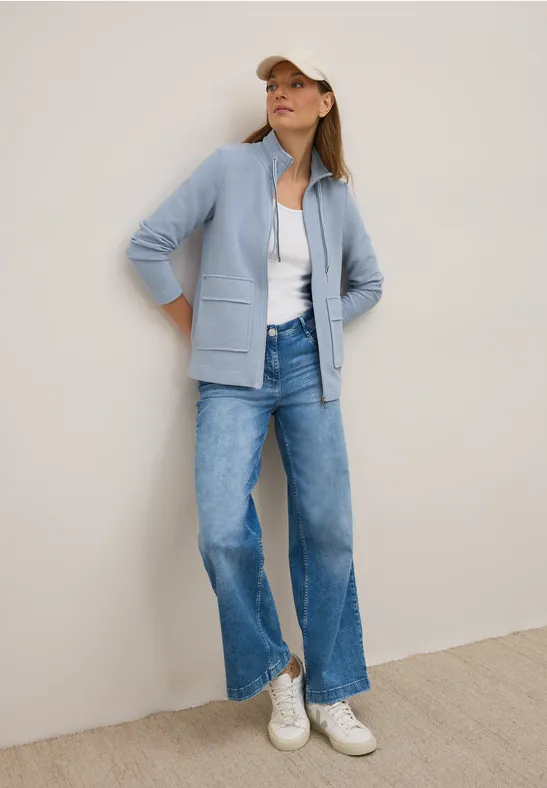 Thumbnail - Cecil Damen Leichte Ottoman Jacke in Blau, Gr: XL