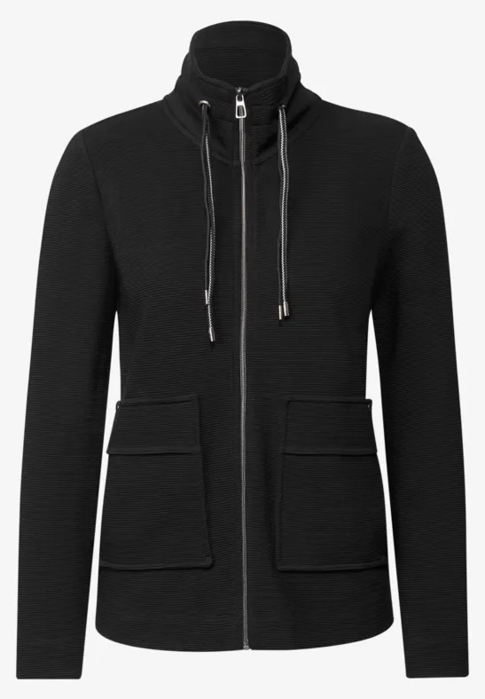 Thumbnail - Cecil Damen Leichte Ottoman Jacke in Schwarz, Gr: XXL