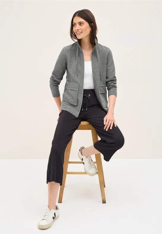 Thumbnail - Cecil Damen Leichte Ottoman Jacke in Grau, Gr: S