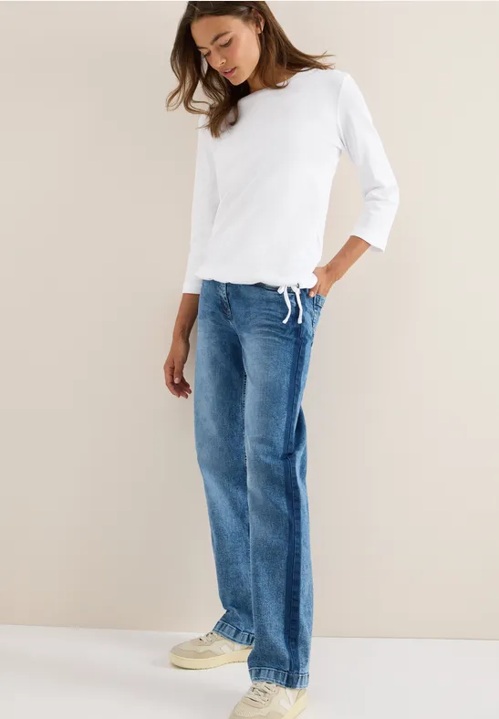 Slub Shirt mit Rundhals günstig online kaufen