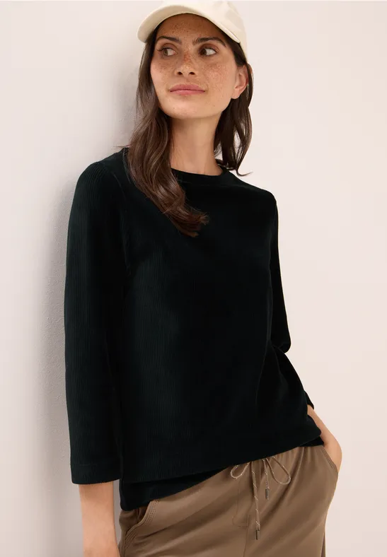 CECIL Cordshirt in Unifarbe