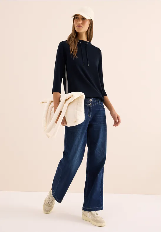 Cecil Dames Shirt met gallonstrepen in Blauw, Gr: L