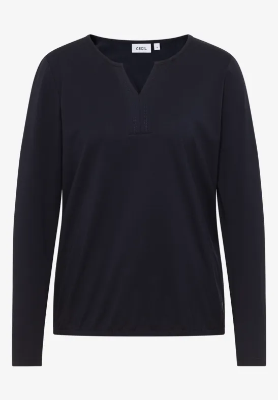 Thumbnail - Cecil Damen Shirt im Tunika-Look in Blau, Gr: M