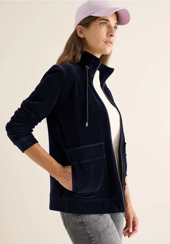 Thumbnail - Cecil Damen Leichte Cordjacke in Blau, Gr: XS