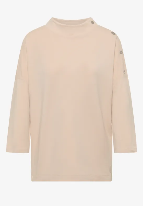 Thumbnail - Cecil Damen Shirt mit Knopfdetail in Beige, Gr: S