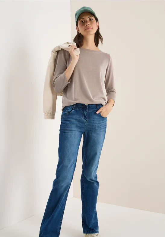 Thumbnail - Cecil Damen Gestreiftes Shirt in Braun, Gr: M