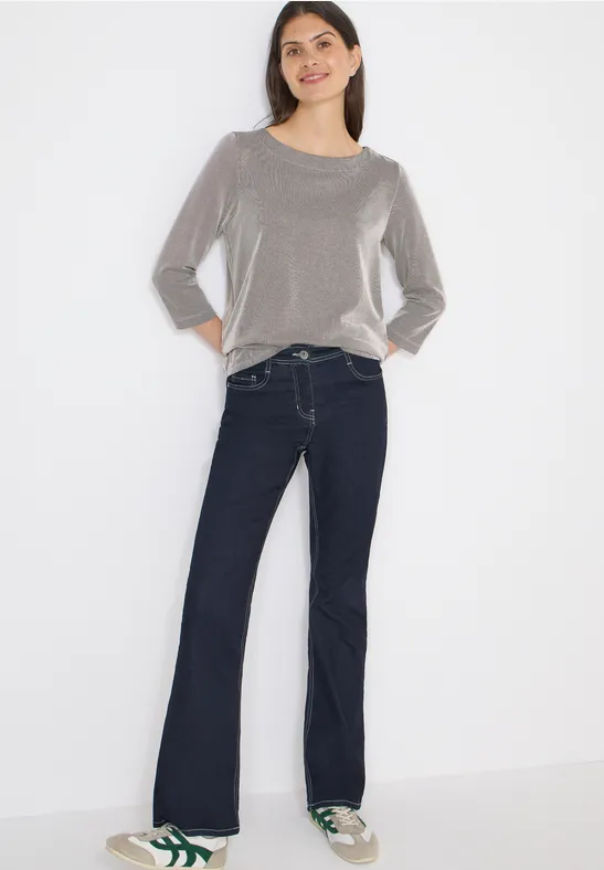 Thumbnail - Cecil Damen Gestreiftes Shirt in Braun, Gr: XL