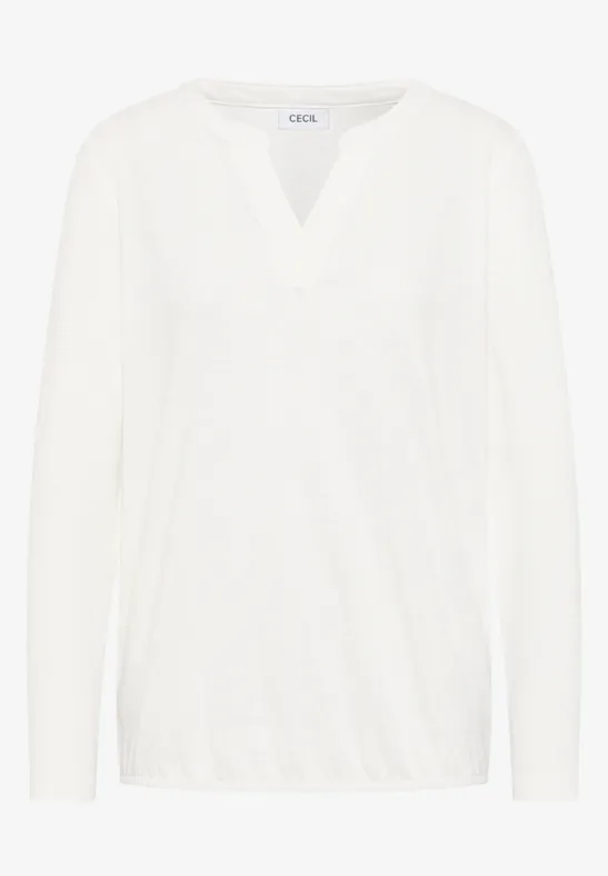 Thumbnail - Cecil Damen Shirt im Tunika-Look in Weiß, Gr: XL