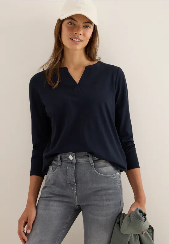 Cecil Dames Shirt in Blauw, Gr: S