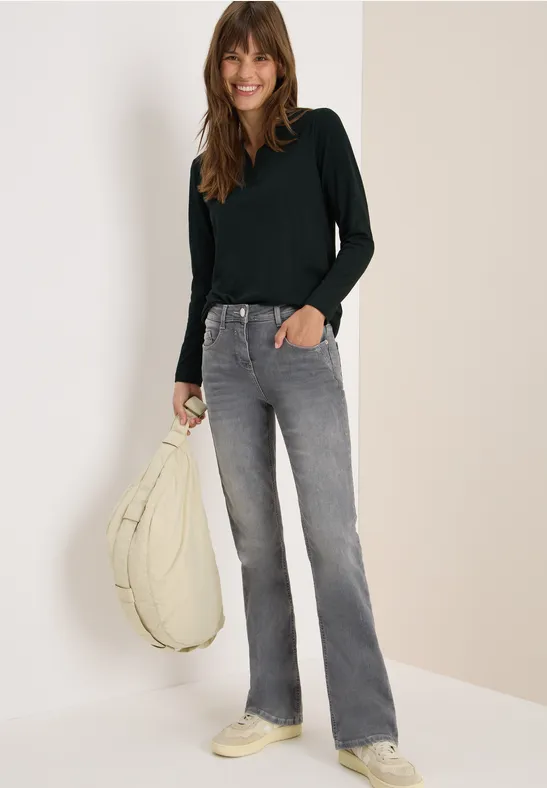 Thumbnail - Cecil Damen Shirt im Tunika-Look in Grün, Gr: XS