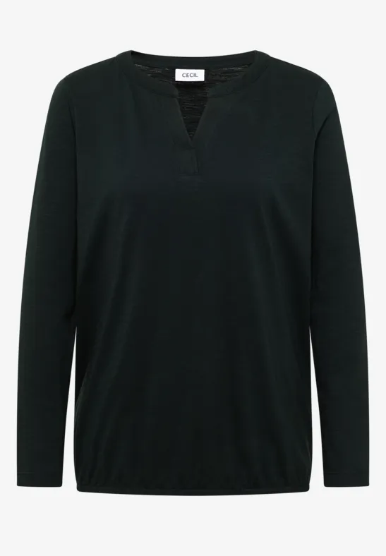 Thumbnail - Cecil Damen Shirt im Tunika-Look in Grün, Gr: XS